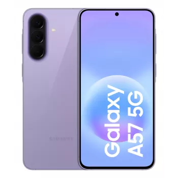 Samsung Galaxy A57 5G 17 cm (6.7 colio) dviejų SIM kortelių išmanusis telefonas, Android 16.0, USB Type-C, 8 GB RAM, 256 GB atminties, 5000 mAh, alyvinė spalva