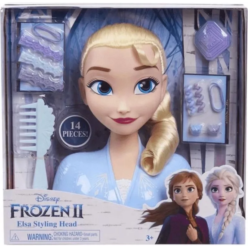 Just Play Disney Frozen 2 makiažo ir šukuosenų lėlės galva, Moteriška, 3 m., 120 mm, Įvairiaspalvė