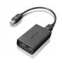 Lenovo DisplayPort į dvigubą DisplayPort monitoriaus laidas USB A juodas