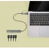 Manhattan USB-C & USB-A jungties dokas / šakotuvas, 4 prievadai: USB-A (x4), 5 Gbps (USB 3.2 Gen1), maitinamas per USB, kabelis 25 cm
