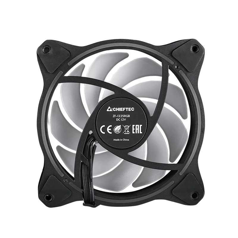 CHIEFTEC ZF-1425RGB 140 mm korpuso ventiliatorius, 600–1600 RPM, hidraulinis guolis, RGB