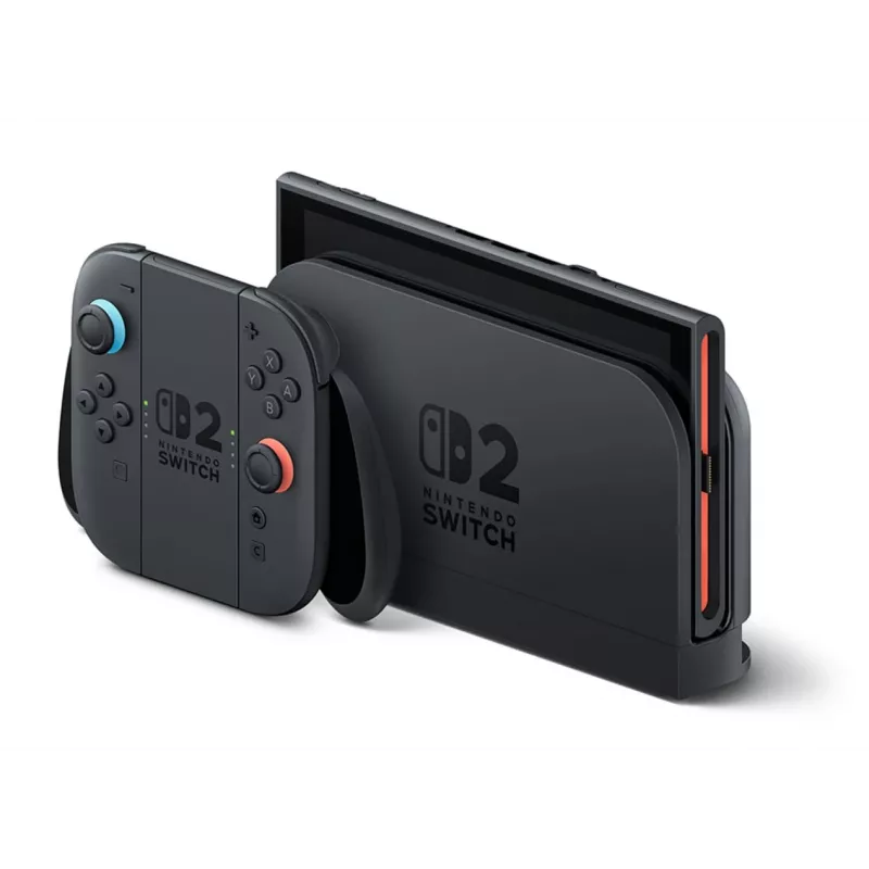 Žaidimų konsolė NINTENDO Switch 2 Juoda — 7,9 colio LCD 1920×1080, 120 Hz, 256 GB, 5220 mAh baterija, Wi‑Fi 6, Bluetooth, HDR10