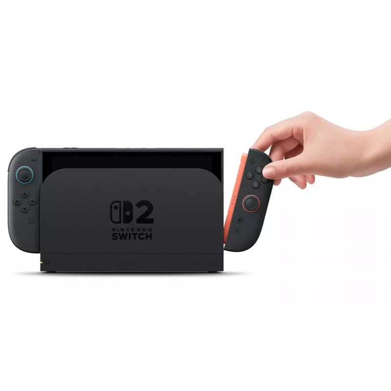 Žaidimų konsolė NINTENDO Switch 2 Juoda — 7,9 colio LCD 1920×1080, 120 Hz, 256 GB, 5220 mAh baterija, Wi‑Fi 6, Bluetooth, HDR10