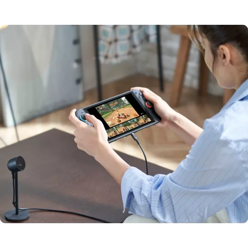 Žaidimų konsolė NINTENDO Switch 2 Juoda — 7,9 colio LCD 1920×1080, 120 Hz, 256 GB, 5220 mAh baterija, Wi‑Fi 6, Bluetooth, HDR10