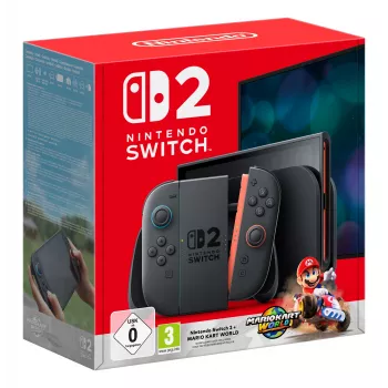 Nintendo Switch 2 + Mario Kart World nešiojama žaidimų konsolė 20,1 cm (7,9 colio) 256 GB liečiamas ekranas Wi-Fi juoda