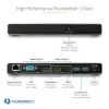 StarTech.com Thunderbolt 3 Dock – doko stotelė nešiojamam kompiuteriui su dviem 4K 60Hz monitoriais, DisplayPort, HDMI ir 1080p VGA, 85W įkrovimas, 2x USB-A, Ethernet, skirta Mac ir Windows