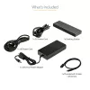StarTech.com Thunderbolt 3 Dock – doko stotelė nešiojamam kompiuteriui su dviem 4K 60Hz monitoriais, DisplayPort, HDMI ir 1080p VGA, 85W įkrovimas, 2x USB-A, Ethernet, skirta Mac ir Windows
