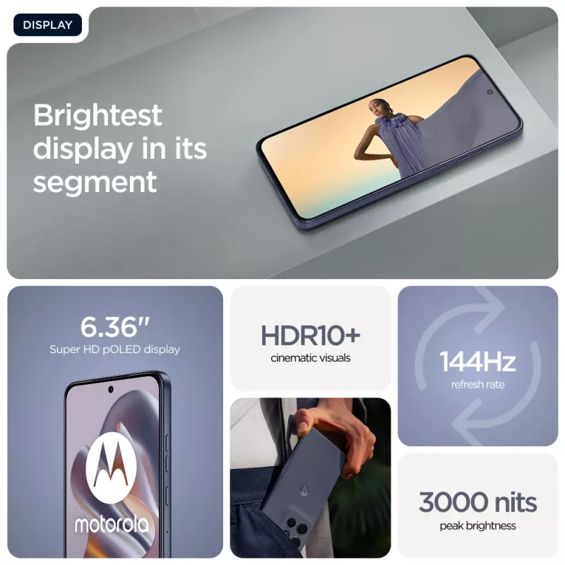 Motorola edge 60 Neo 16.1 cm (6.36 colio) Dual SIM Android 15 5G USB Type-C 12 GB 256 GB 5000 mAh Pilka