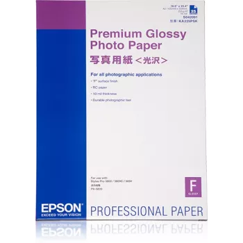 Epson Premium Glossy Photo Popierius, A2, 255g/m², 25 lapų