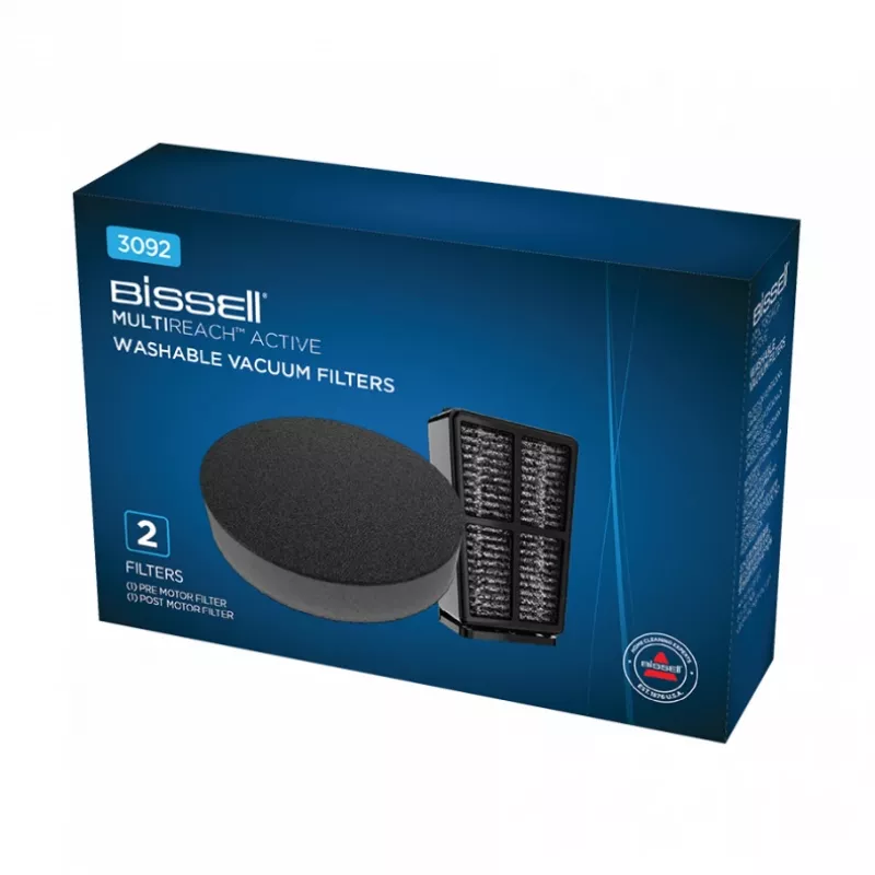 Bissell Multireach Active plovimo filtrų rinkinys (priešvariklinis ir povariklinis filtras) juodas
