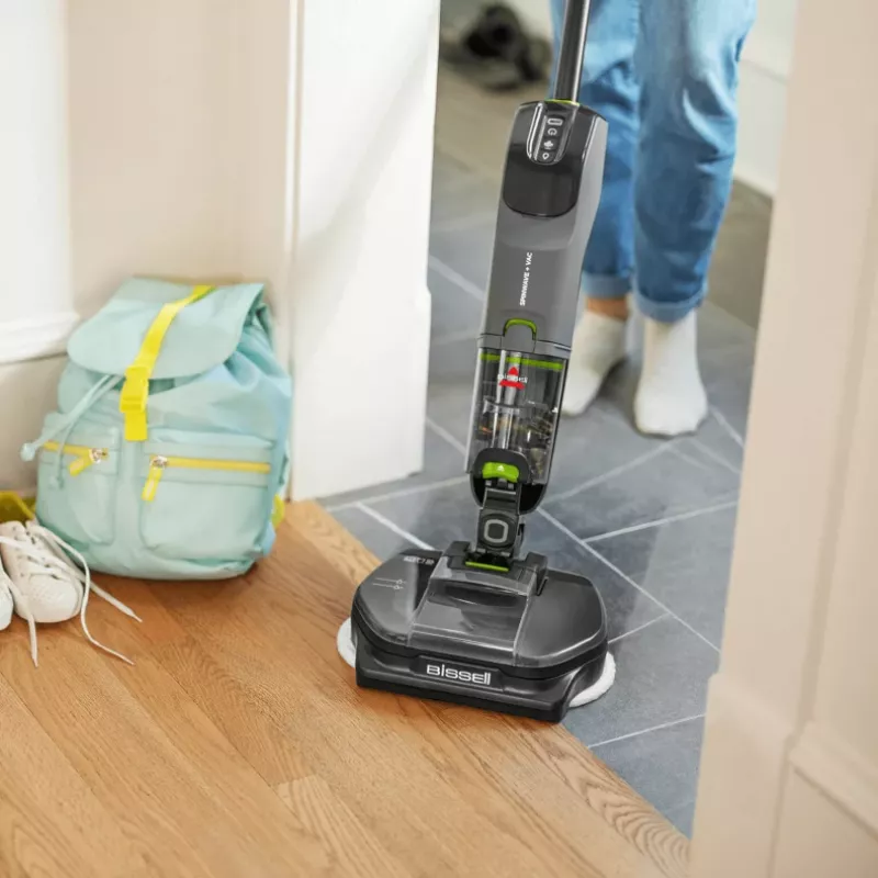 Bissell SpinWave + Vac Pet Pro belaidis dulkių siurblys šlapiai ir sausai valyti, cikloninis, su maišeliu, 0,4 l, juodas/pilkas