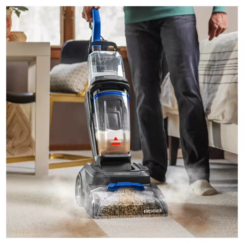 Bissell PowerWash HydroSteam kilimų valymo mašina, vaikščiojamoji, juoda, mėlyna, titano