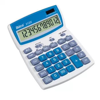 Rexel stalinis skaičiuotuvas Ibico 212X, 12 skaitmenų, 144 mm, 212 mm, 212 mm