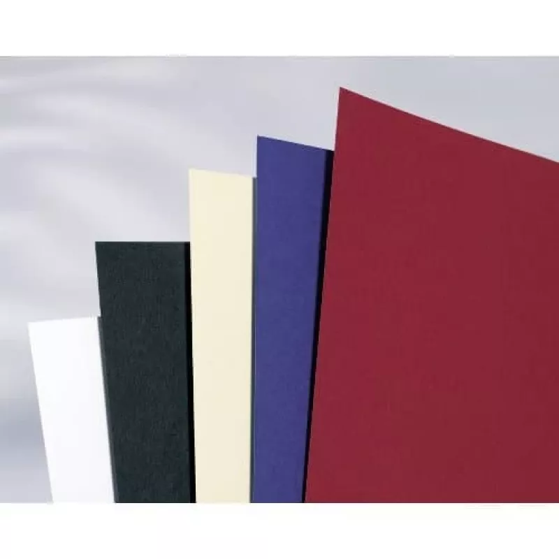 GBC Binding Cover A4 Plain 250 gsm – balti kieti viršeliai dokumentams, 100 vnt.