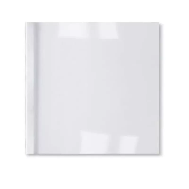 GBC LeatherGrain termoįrišimo viršeliai 1,5 mm balti (100 vnt.), A4, PVC, permatomi, balti, matiniai, 15 lapų, 1,5 mm