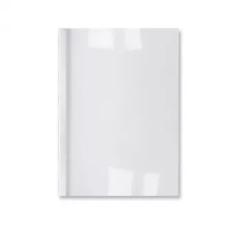 GBC LeatherGrain terminiai viršeliai 3 mm balti (100 vnt.), A4, PVC, matiniai
