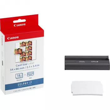 Canon etikečių lapai Selphy CP serijai, balti, 18 vnt., KC18IL, dažų sublimaciniams spausdintuvams, 22 x 17,3 mm
