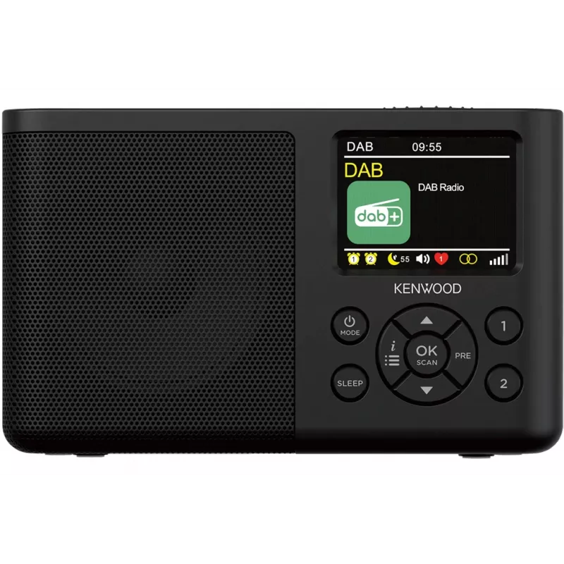 Kenwood CR-M33DAB nešiojamas skaitmeninis radijo imtuvas juodos spalvos