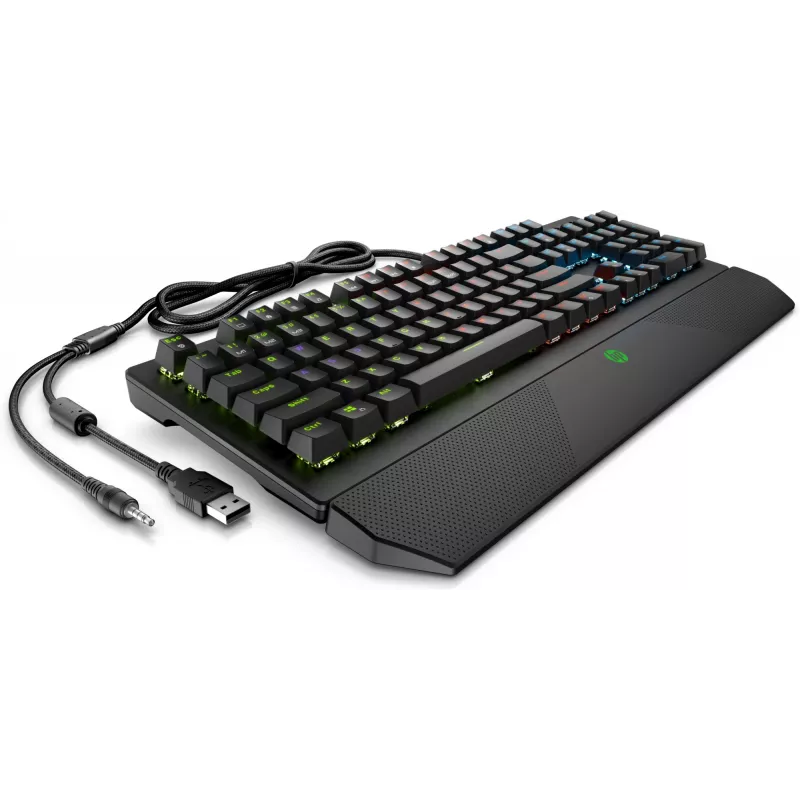 HP Pavilion Gaming Keyboard 800, pilno dydžio (100%), laidinis, USB, mechaninis, juodas