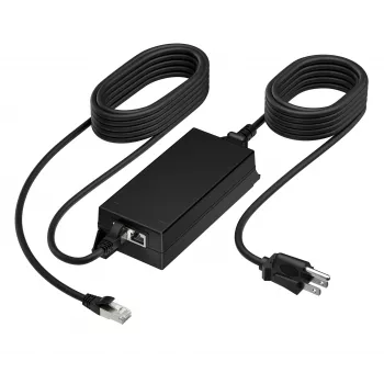 HP Poly PoE++ 65W 2.5G adapter su 3,66 m CAT6A kabeliu ir maitinimo laidu