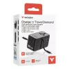 Verbatim Charge 'n' Travel 70W 2C Universalus kelioninis adapteris su įtraukiamais laidais juodas