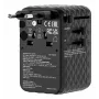 Verbatim Charge 'n' Travel 100W Universalus kelioninis adapteris su įtraukiamu kabeliu Juodas