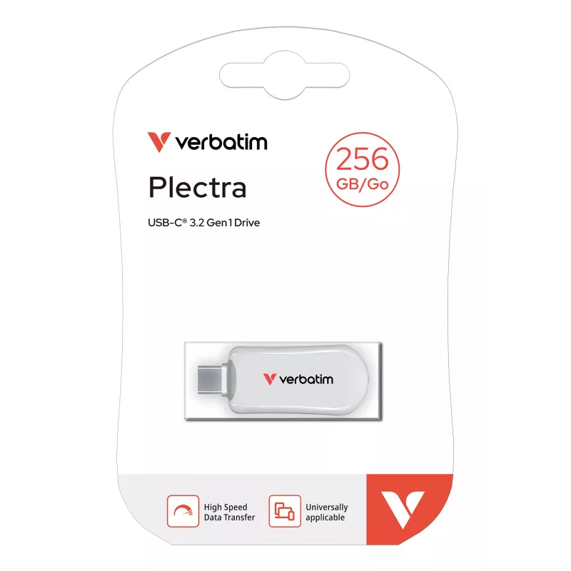 Verbatim Plectra USB-C atmintukas baltas 256GB