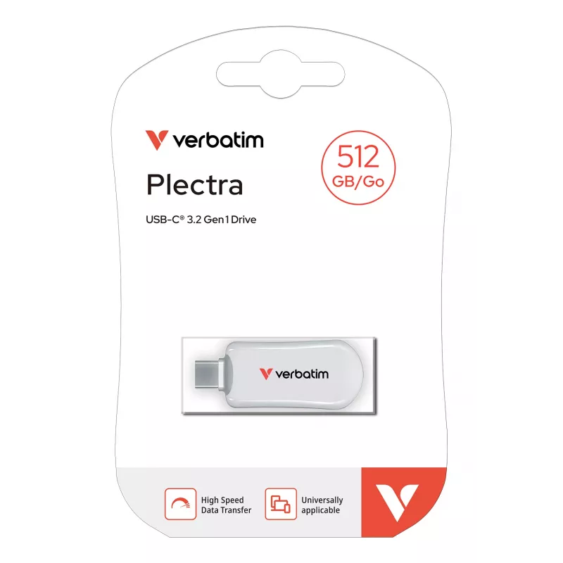 Verbatim Plectra USB-C atmintukas baltas 512 GB