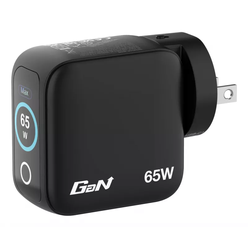 Verbatim Mini GaN įkroviklis 65W su ekranu, vidinis, AC, 20 V, juodas