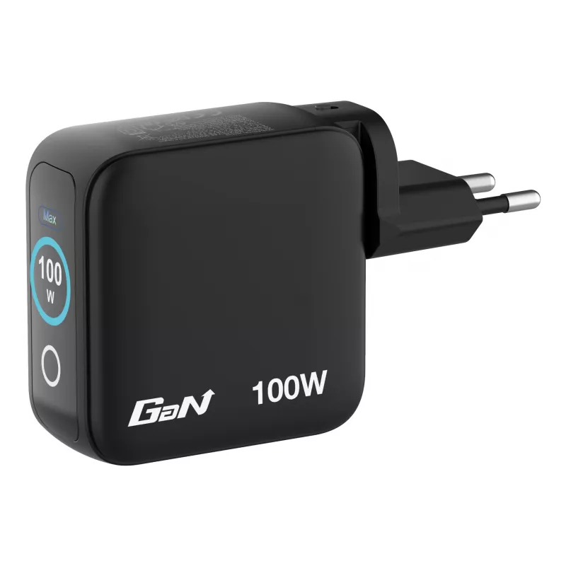 Verbatim Mini GaN įkroviklis 100W su ekranu, AC, 20 V, juodas