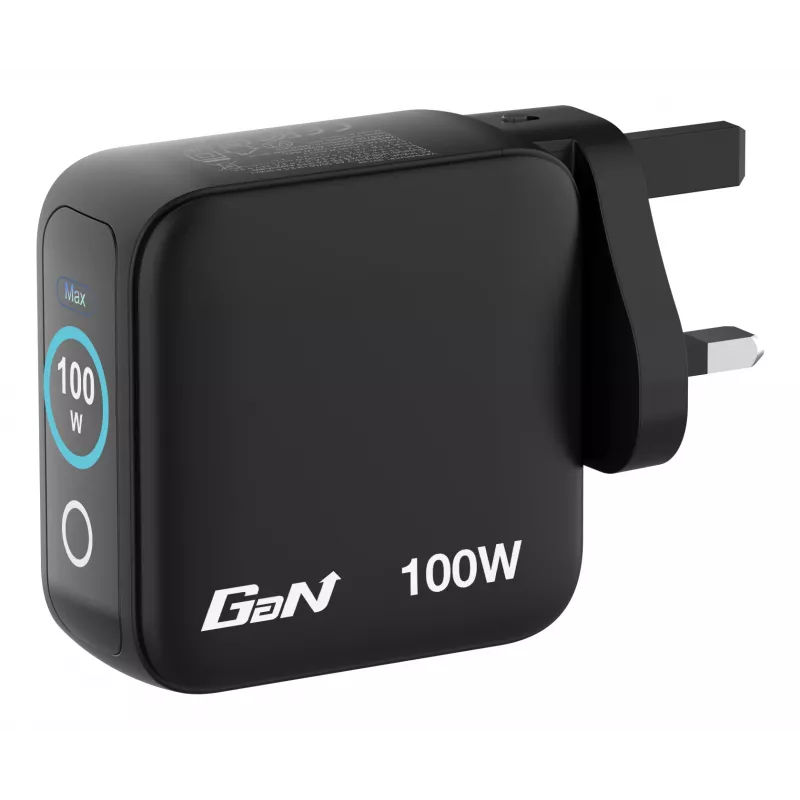 Verbatim Mini GaN įkroviklis 100W su ekranu, AC, 20 V, juodas
