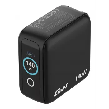 Verbatim Mini GaN įkroviklis 140W su ekranu, patalpų, AC, 28 V, juodas