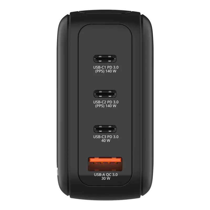 Verbatim Mini GaN įkroviklis 140W su ekranu, patalpų, AC, 28 V, juodas