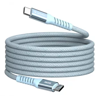 Verbatim Sync & Charge Magnetic laidas - 60W USB-C į USB-C 120 cm mėlynas