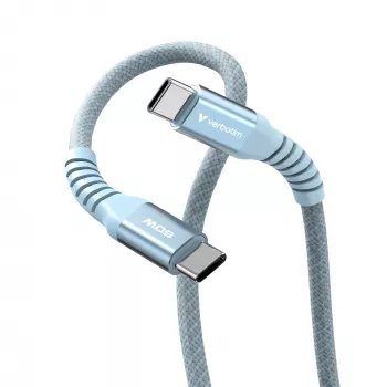 Verbatim Sync & Charge Magnetic laidas - 60W USB-C į USB-C 120 cm mėlynas