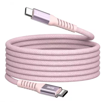 Verbatim Sync & Charge Magnetic Cable 60W USB-C į USB-C 120 cm rožinė
