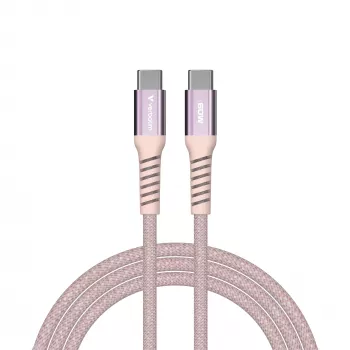 Verbatim Sync & Charge Magnetic Cable 60W USB-C į USB-C 120 cm rožinė