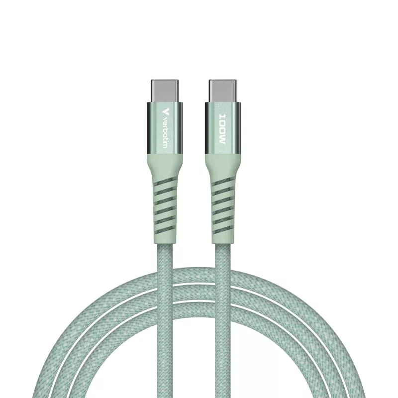 Verbatim Sync & Charge Magnetic Cable 100W USB-C į USB-C 120 cm Žalias