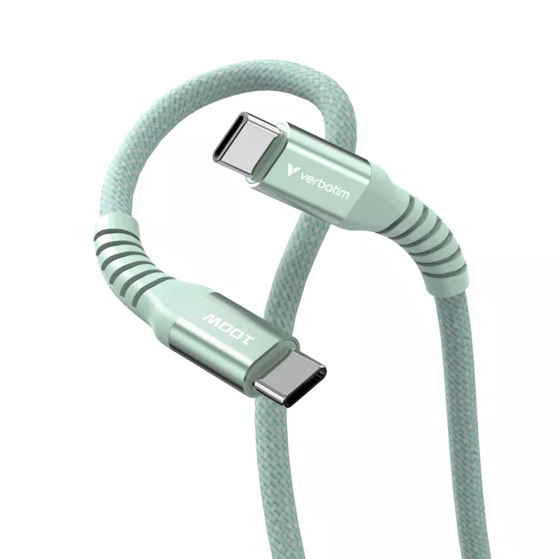 Verbatim Sync & Charge Magnetic Cable 100W USB-C į USB-C 120 cm Žalias