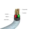 Verbatim Sync & Charge Magnetic laidas - 100W USB-C į USB-C 120 cm mėlynas
