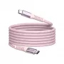 Verbatim Sync & Charge magnetinis kabelis – 100W USB-C į USB-C 120 cm rožinis