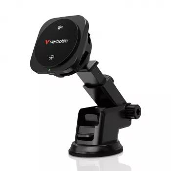 Verbatim Charge 'n' Drive Qi2 belaidis magnetinis automobilinis kroviklis, 15W, 1 m, juodas