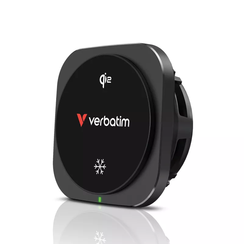 Verbatim Charge 'n' Drive Qi2 belaidis magnetinis automobilinis kroviklis, 15W, 1 m, juodas