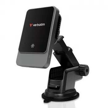 Verbatim Charge 'n' Drive magnetinis belaidis automobilinis įkroviklis, automatinis, USB, belaidis įkrovimas, 1 m, juodas