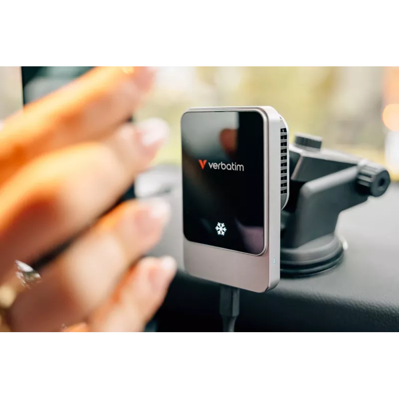 Verbatim Charge 'n' Drive magnetinis belaidis automobilinis įkroviklis, automatinis, USB, belaidis įkrovimas, 1 m, juodas