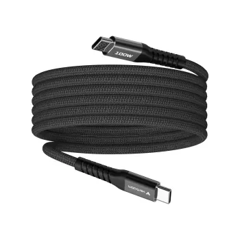 Verbatim Sync & Charge Magnetic laidas – 100W USB-C į USB-C 120 cm juodas