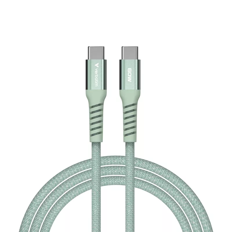 Verbatim Sync & Charge Magnetic Cable – 60W USB-C į USB-C 120 cm žalias