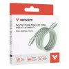 Verbatim Sync & Charge Magnetic Cable – 60W USB-C į USB-C 120 cm žalias
