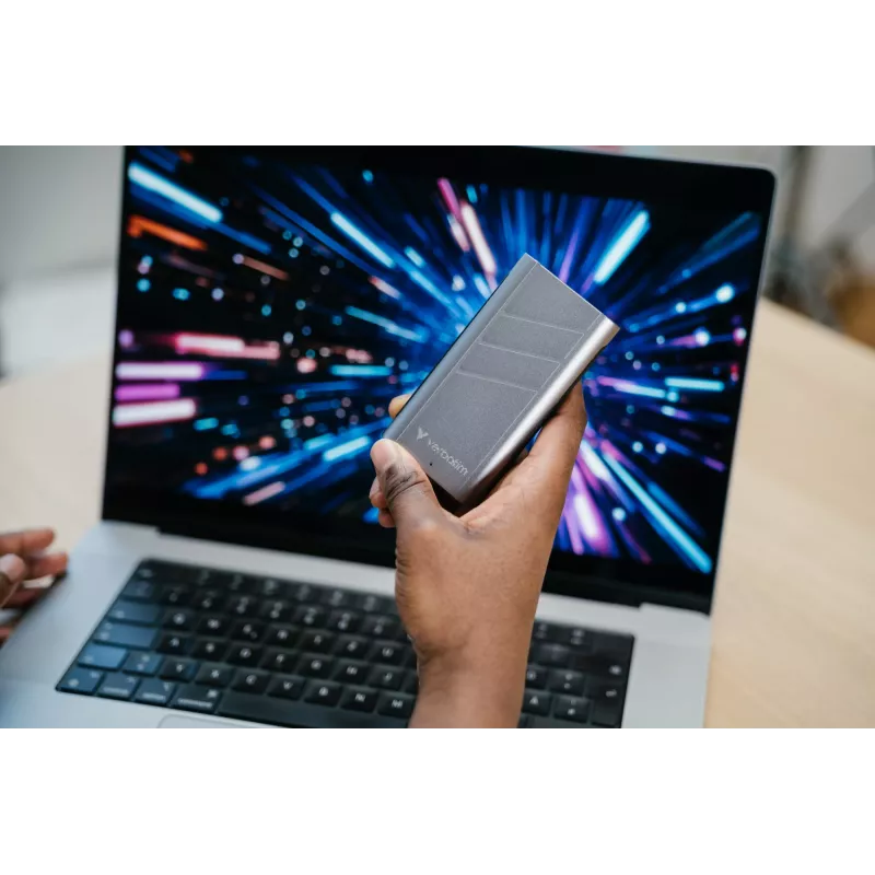 Verbatim TurboMetal SSD USB4 2TB USB Type-C USB4 Gen 2x2 sidabrinis