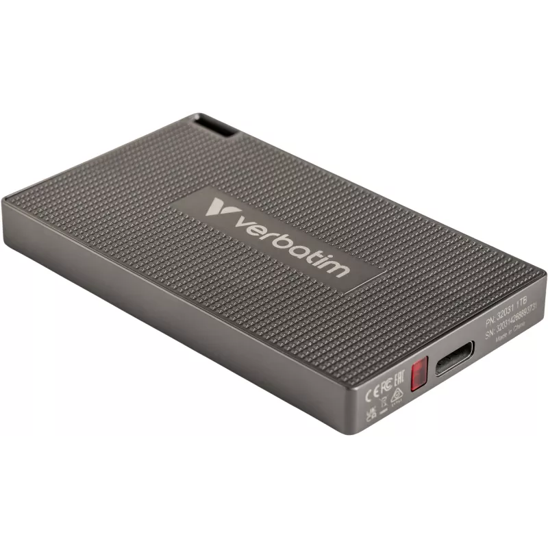 Verbatim Metal Mini SSD USB-C 3.2 Gen 2x2 512 GB, pilka